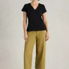 Ellie Linen Blend Lace Tee in PURE BLACK<White Stuff Sale