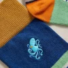 Embroidered Octopus Ankle Sock in BLUE MULTI<White Stuff Outlet