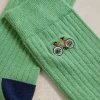 Embroidered Rib Ankle Sock in LIGHT GREEN<White Stuff Hot