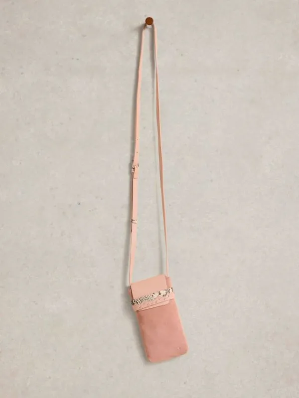 Emmy Leather Phone Bag in DUSTY PINK<White Stuff Fashion