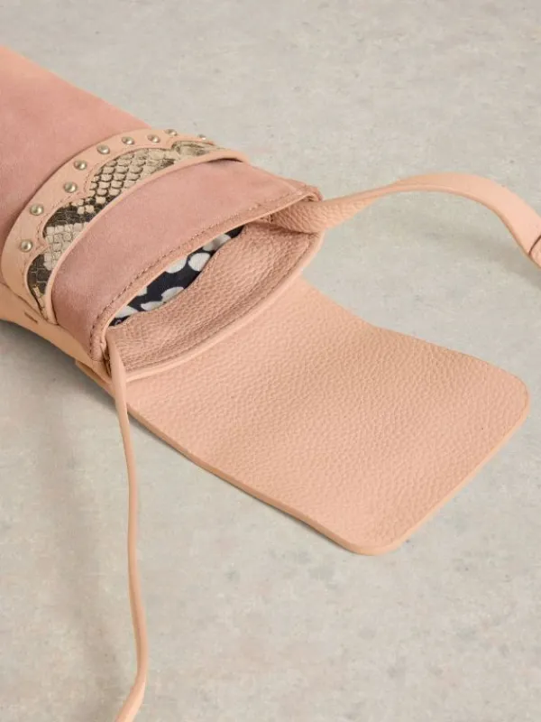 Emmy Leather Phone Bag in DUSTY PINK<White Stuff Fashion