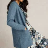 ERIN LONGLINE CARDI in MID BLUE<White Stuff Outlet