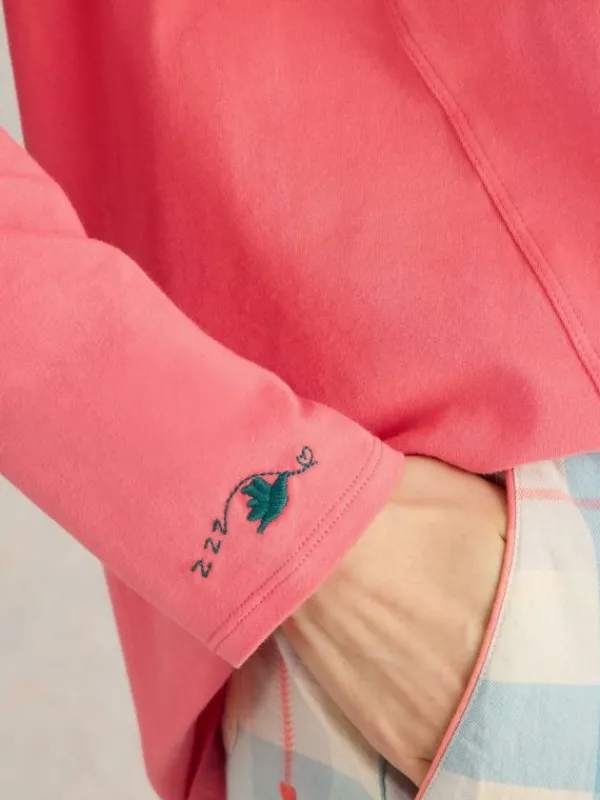 Eva Jersey PJ Top in BRIGHT PINK<White Stuff Outlet