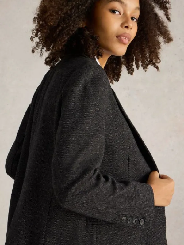 Evelyn Jersey Tailored Blazer in GREY MULTI<White Stuff Discount