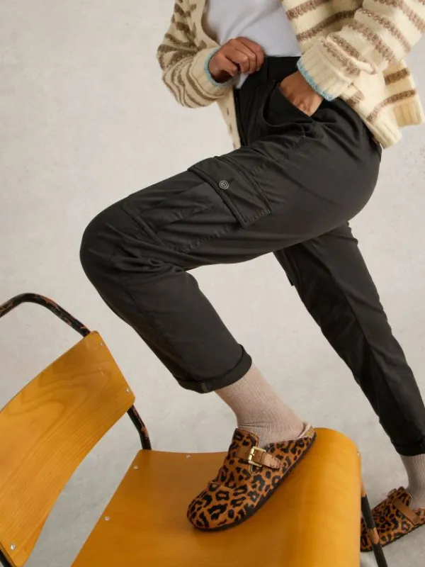 Everleigh Cargo Trouser in PURE BLACK<White Stuff Sale