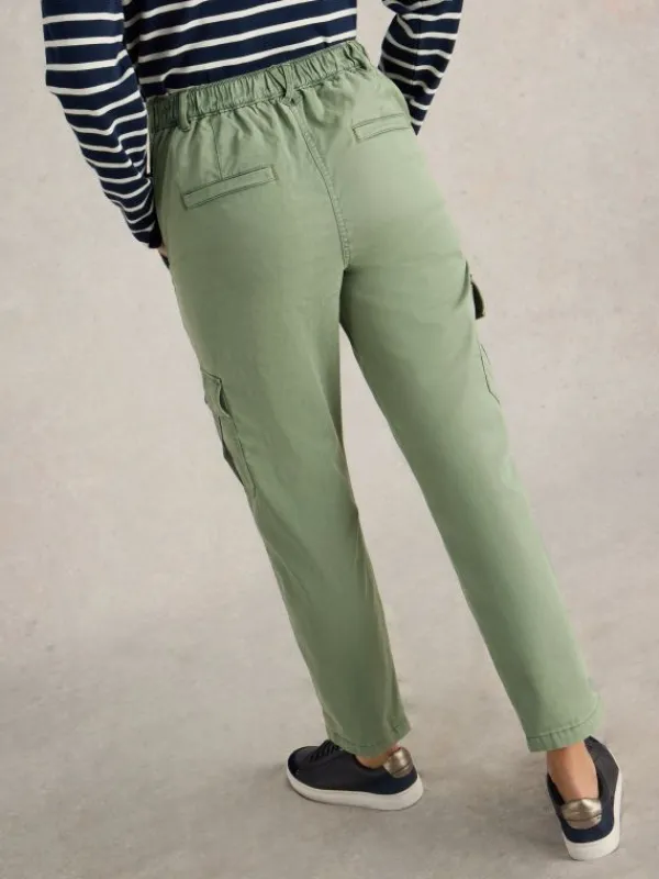 Everleigh Cargo Trouser in MID GREEN<White Stuff Outlet
