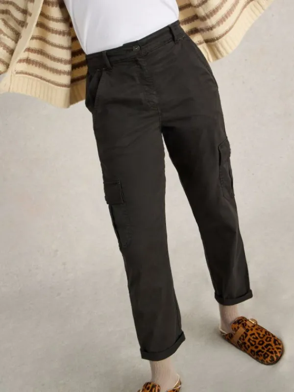 Everleigh Cargo Trouser in PURE BLACK<White Stuff Sale