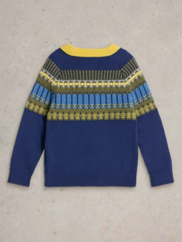 Fairisle Yoke Jumper in DARK NAVY<White Stuff Discount
