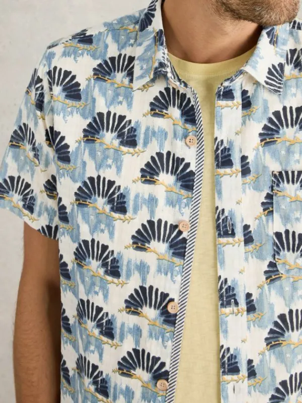 Fan Printed Shirt in BLUE PRINT<White Stuff Best
