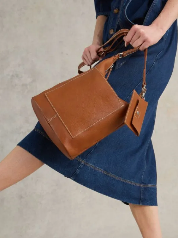 Fern Crossbody Leather in MID TAN<White Stuff Outlet
