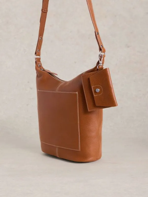 Fern Crossbody Leather in MID TAN<White Stuff Outlet