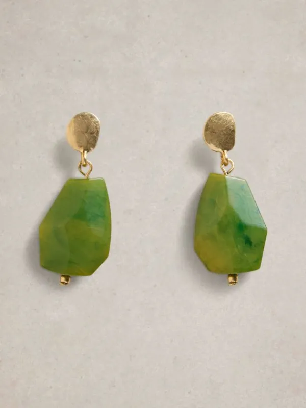 Fern Drop Earring in BRIGHT GREEN<White Stuff Hot
