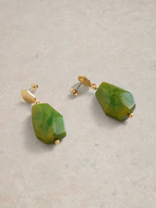 Fern Drop Earring in BRIGHT GREEN<White Stuff Hot