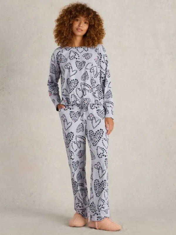 Fern Jersey PJ Bottom in GREY PRINT<White Stuff New