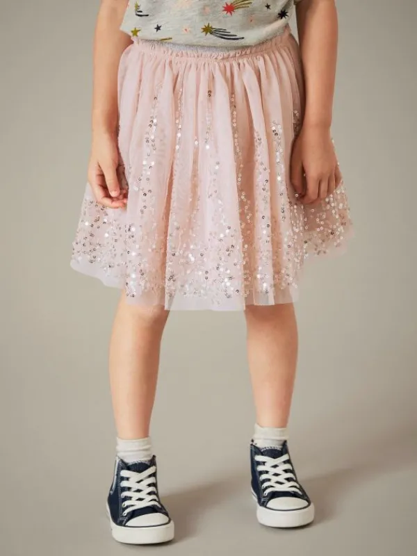 Fiona Tuelle Skirt in MID PINK<White Stuff Best