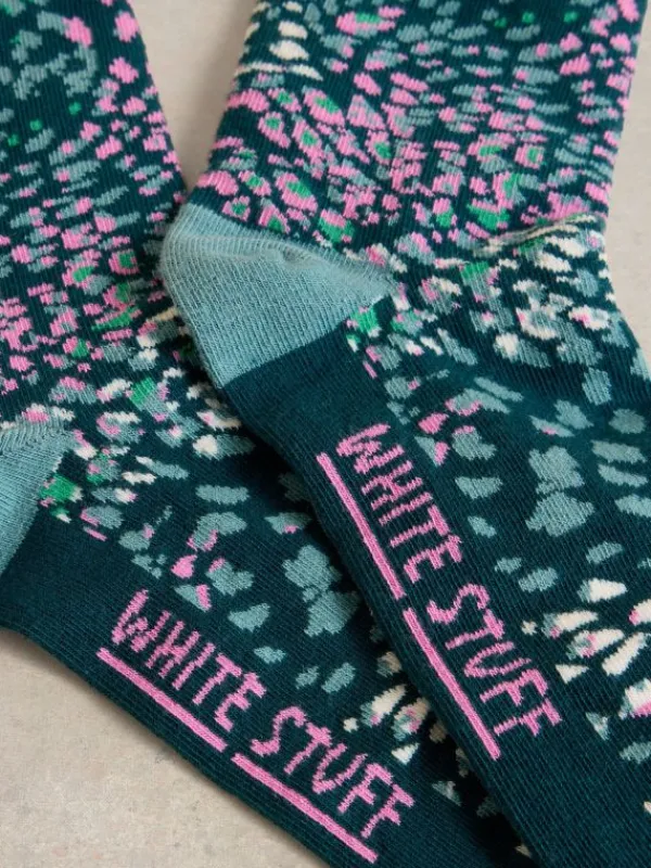 Firework Ankle Sock in BLACK PRINT<White Stuff Discount