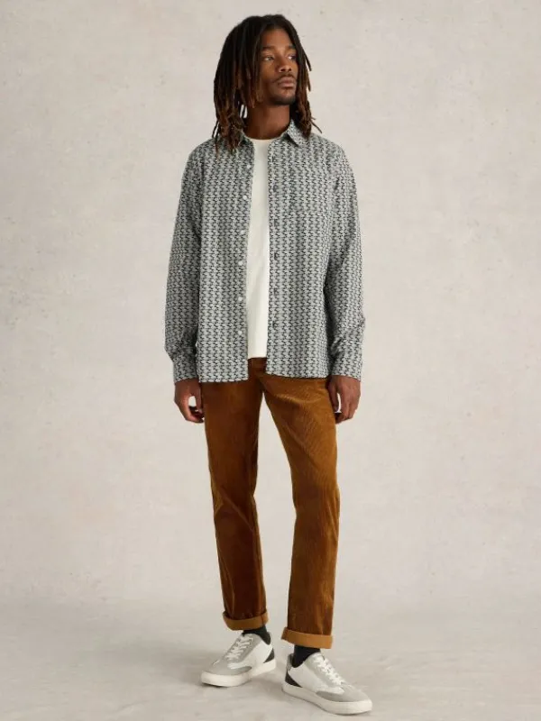 Fish Printed Shirt in NAVY MULTI<White Stuff Outlet