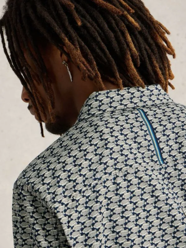 Fish Printed Shirt in NAVY MULTI<White Stuff Outlet