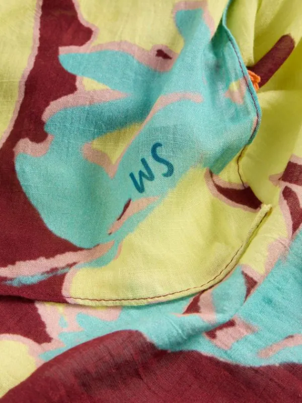 Floral Placement Scarf in YELLOW MULTI<White Stuff Online