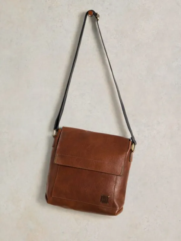 Frankie Leather Crossbody Bag in MID TAN<White Stuff Best