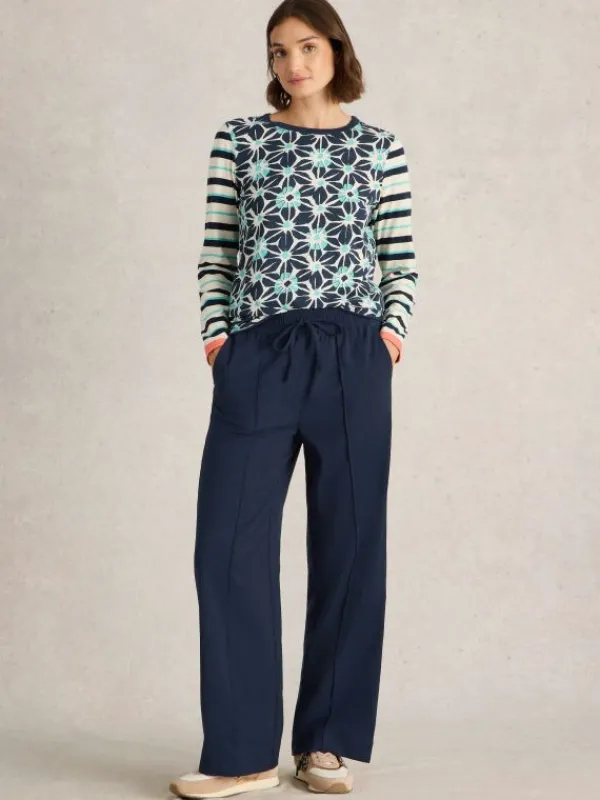 Freda Wide Leg Trousers in DARK NAVY<White Stuff Best