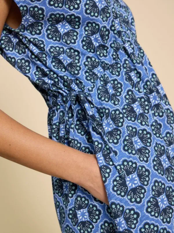 Freya Jersey Beach Dress in BLUE PRINT<White Stuff Sale
