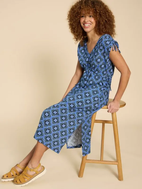 Freya Jersey Beach Dress in BLUE PRINT<White Stuff Sale