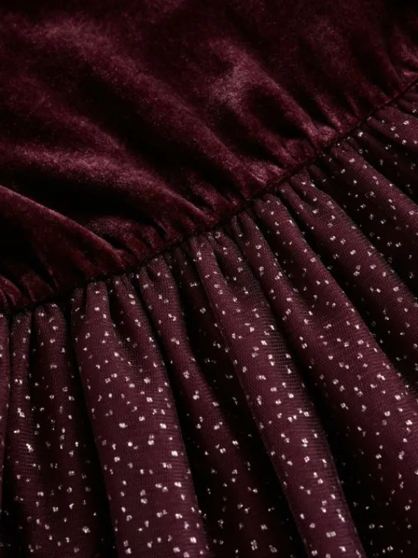 Girls Arabella Dress in DK PLUM<White Stuff Outlet