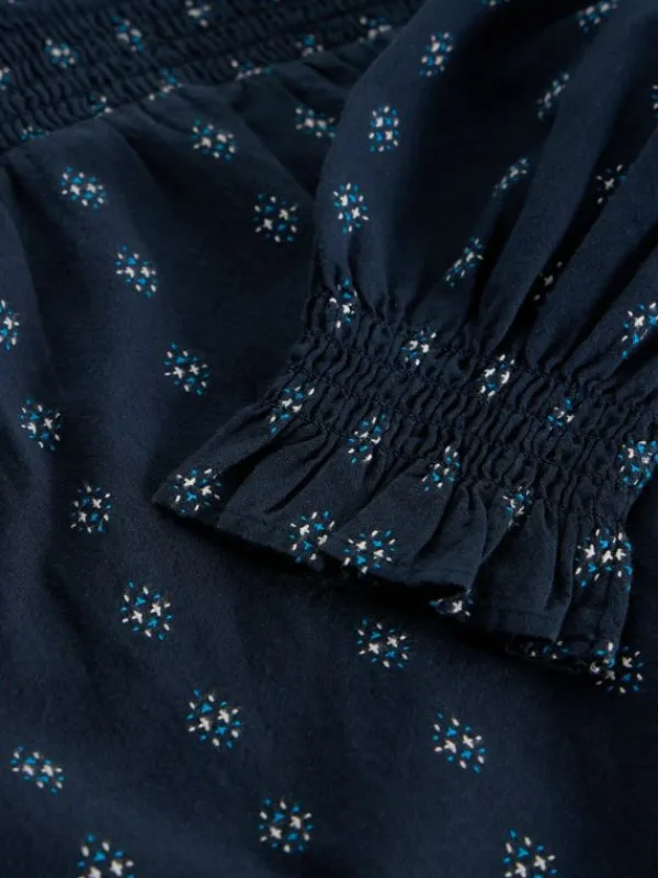 Girls Camille Dobby Frill Dress in DARK NAVY<White Stuff Sale