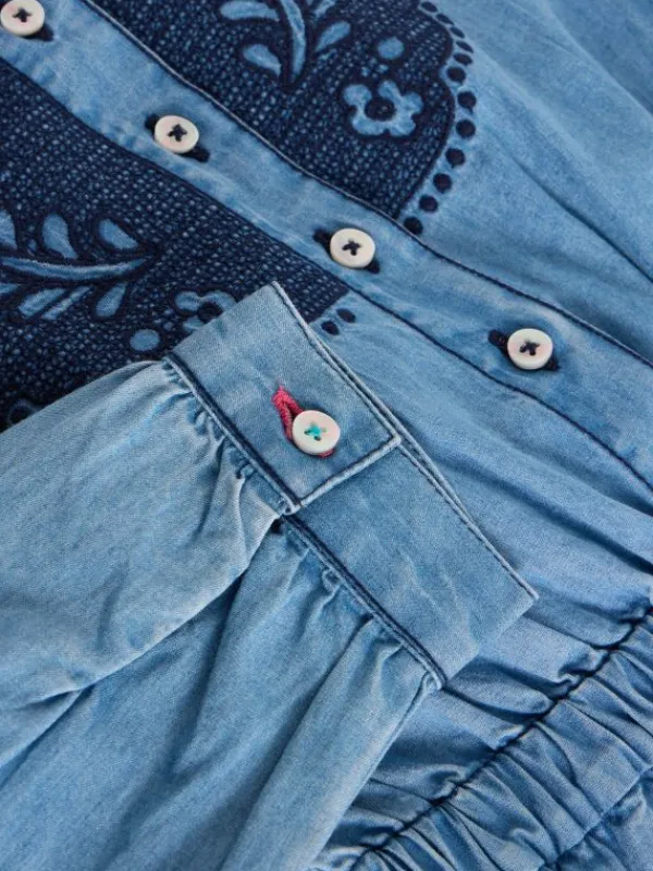 Girls Chambray Jumpsuit in CHAMBRAY BLUE<White Stuff Online