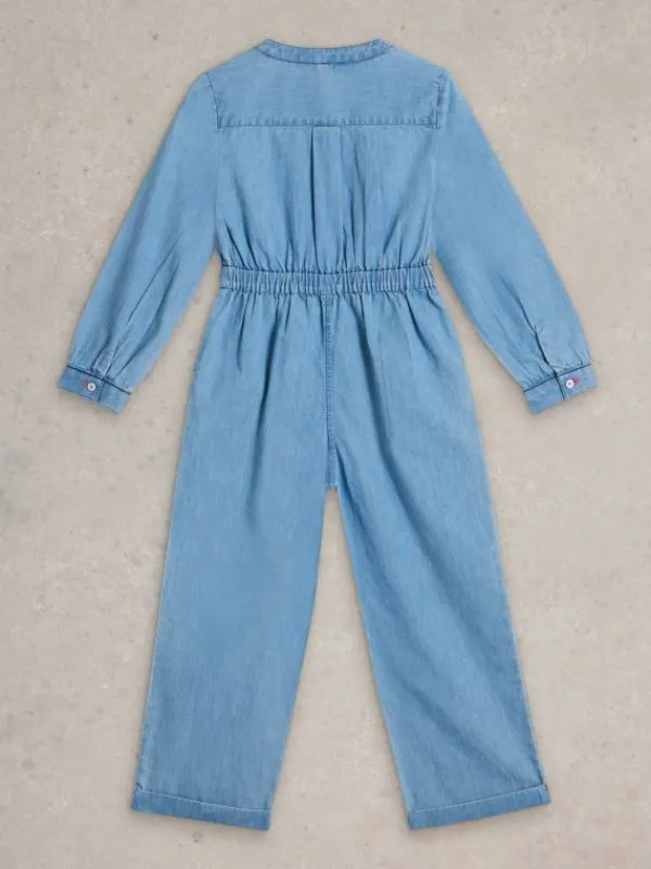 Girls Chambray Jumpsuit in CHAMBRAY BLUE<White Stuff Online