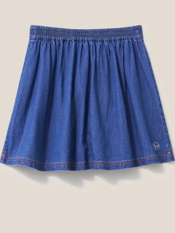 Girls Nora Denim Skirt in MID DENIM<White Stuff Outlet