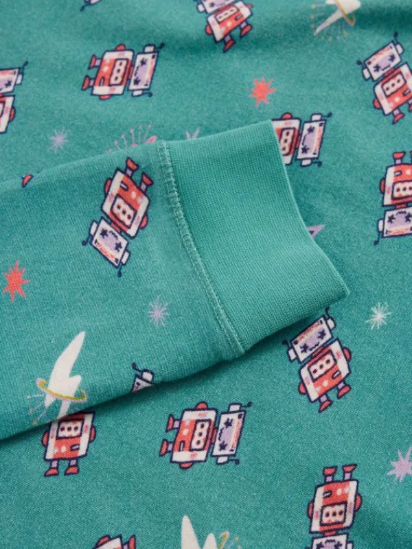 Girls Robots PJ Set in BLUE PRINT<White Stuff Sale