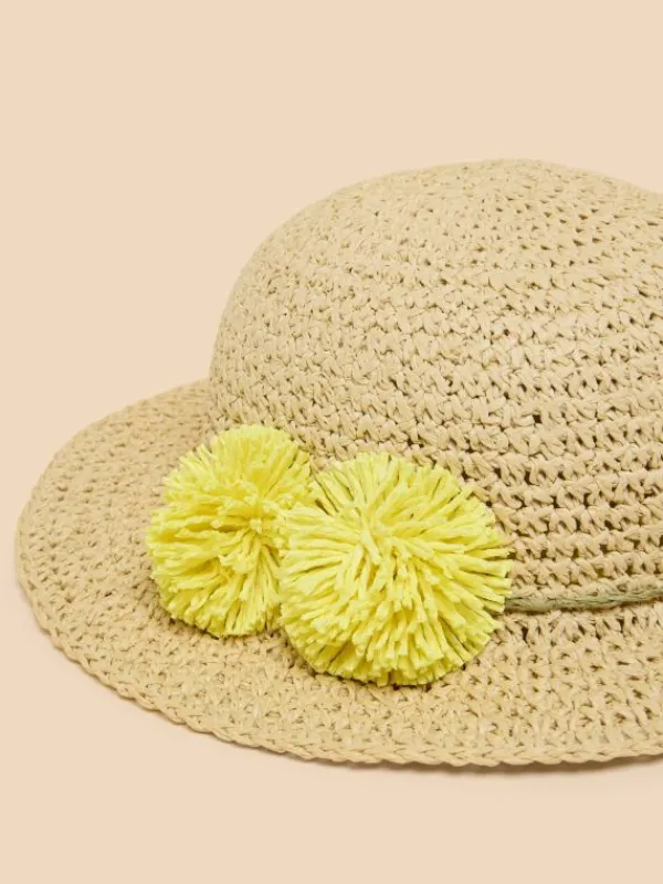 Girls Summer Hat in NATURAL MULTI<White Stuff New