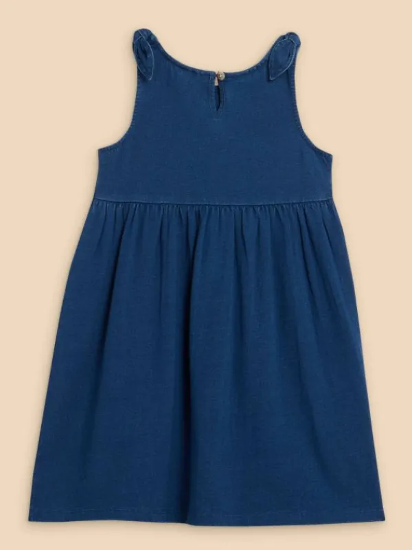 Girls Tie Shoulder Jersey Dress in DARK NAVY<White Stuff New