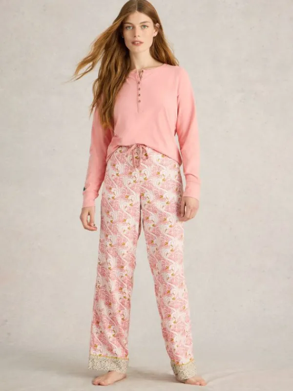 Hailey Henley Jersey Top in LIGHT PINK<White Stuff Best
