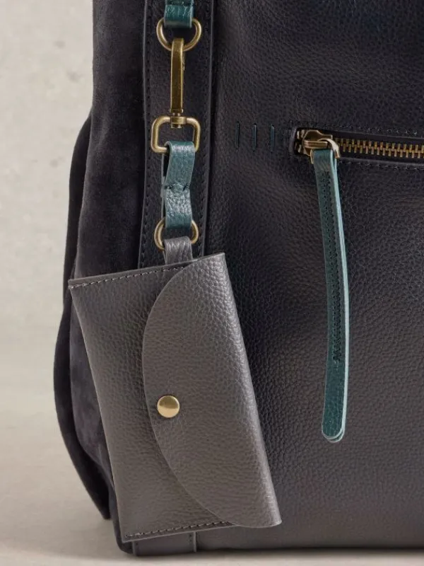 Hannah Leather Tote Bag in DARK NAVY<White Stuff Online