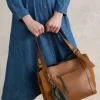 Hannah Leather Tote Bag in MID TAN<White Stuff New