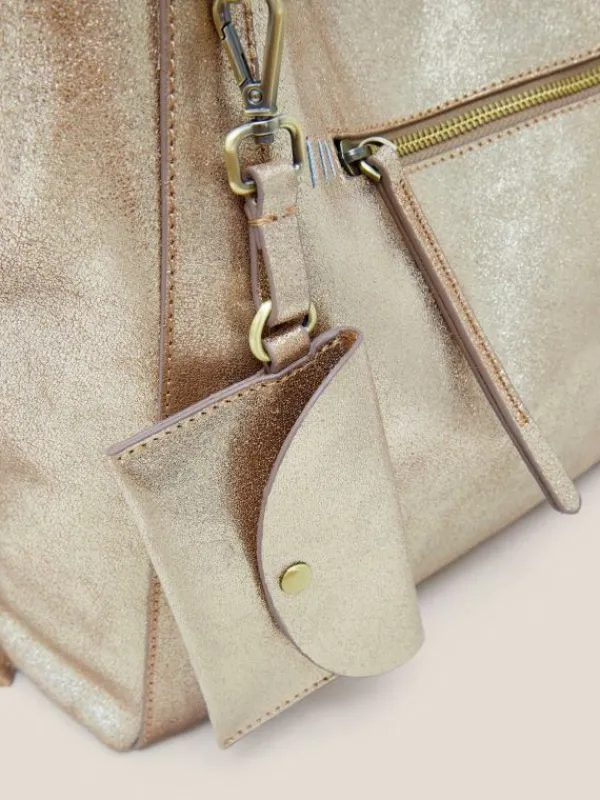 Hannah Tote in GOLD TONE METALLIC<White Stuff Sale