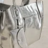 Hannah Tote Leather in SILVER TONE METALLIC<White Stuff Hot