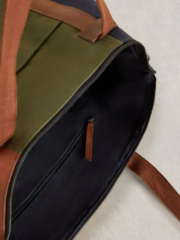 Harry Canvas Holdall Bag in GREEN MULTI<White Stuff Outlet