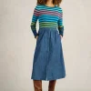 Heather Denim Midi Skirt in MID DENIM<White Stuff New