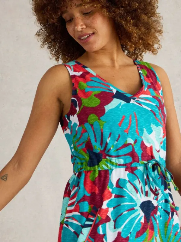 Heidi Jersey Midi Dress in NAVY MULTI<White Stuff New