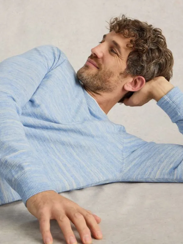 Henderson Spacedye Jumper in LIGHT BLUE<White Stuff Best