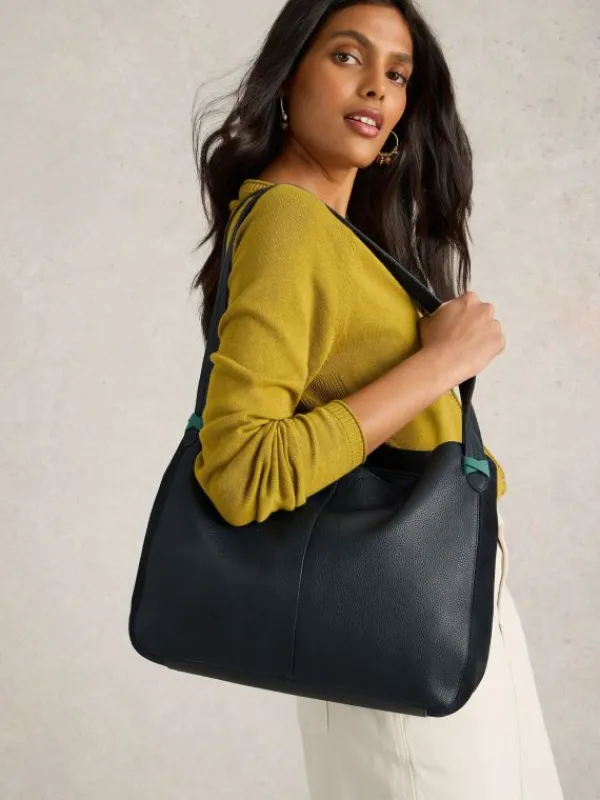 Hettie Leather Zip Tote in DARK NAVY<White Stuff Fashion