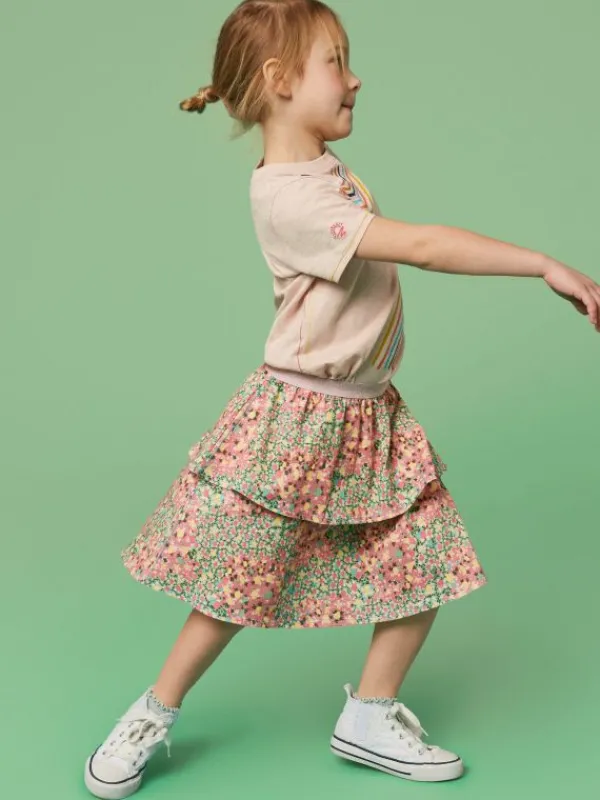 India Printed Tiered Skirt in PINK MULTI<White Stuff Fashion