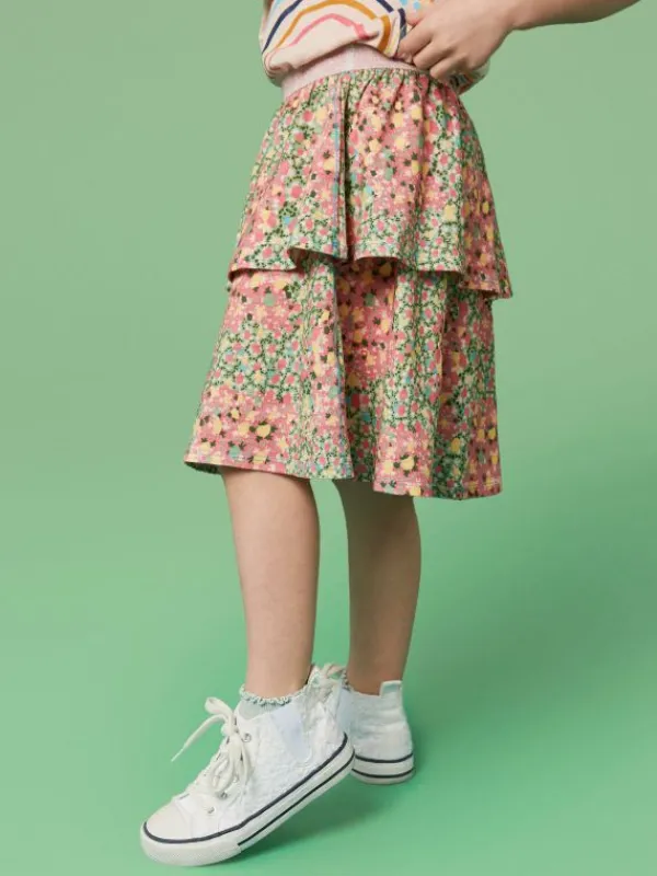 India Printed Tiered Skirt in PINK MULTI<White Stuff Fashion