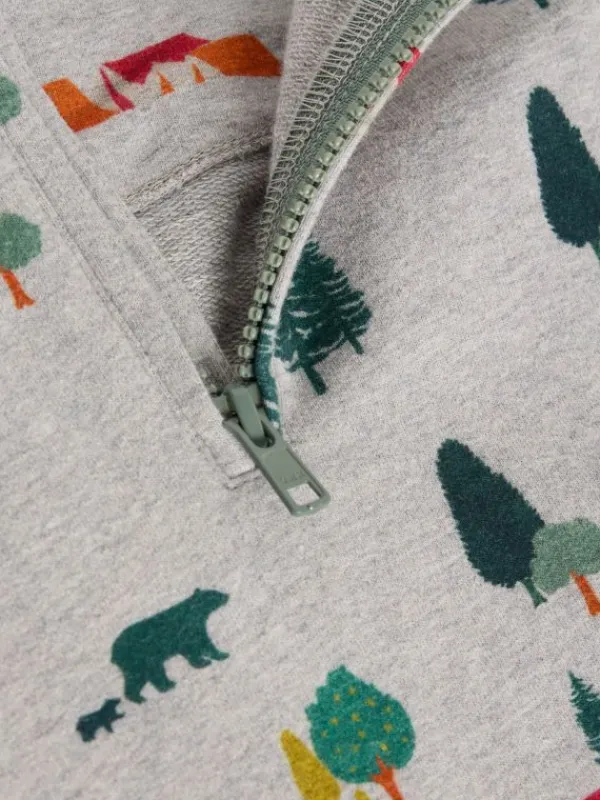 Jack Woodland Funnel Sweat in GREY MULTI<White Stuff Sale