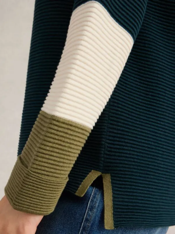 JANA COLOURBLOCK JUMPER in NATURAL MULTI<White Stuff Online