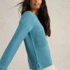 JANA MIX STITCH JUMPER in MID BLUE<White Stuff Sale